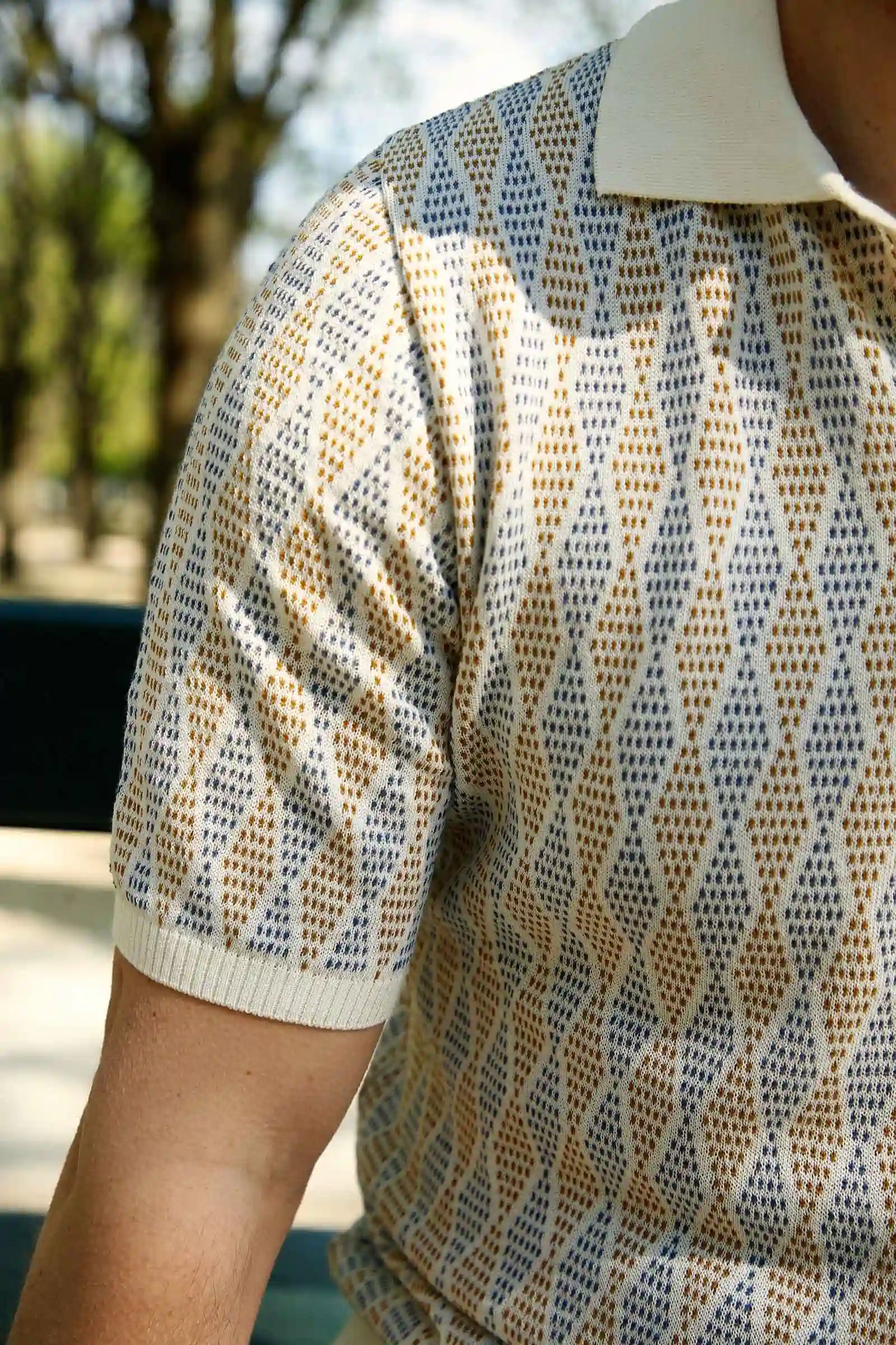 TEC J1 – NEO POLO – Ecru-orange-indigo